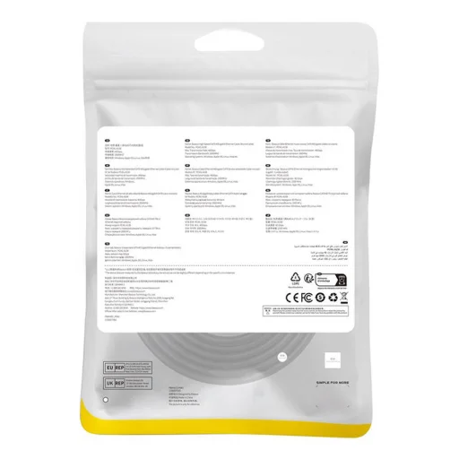 Baseus Hálózati kábel Cat.8, Ethernet RJ45, 40 Gbps, 3m (fekete) - 9