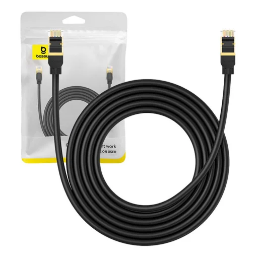 Baseus Hálózati kábel Cat.8, Ethernet RJ45, 40 Gbps, 3m (fekete) - 1
