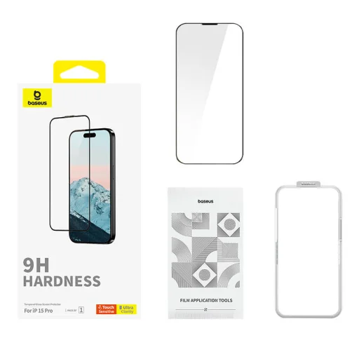 Baseus Diamond edzett üvegfólia 0,3 mm iPhone 15 Pro üvegfólia - 2