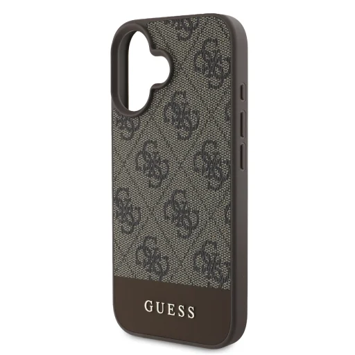  iPhone 16 Barna Guess PU 4G Stripe tok - 4