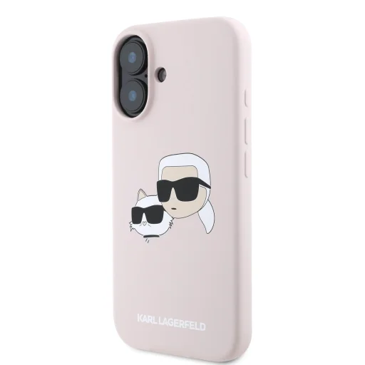  iPhone 16 Pink Karl Lagerfeld Liquid Silicone Double Heads MagSafe tok - 3