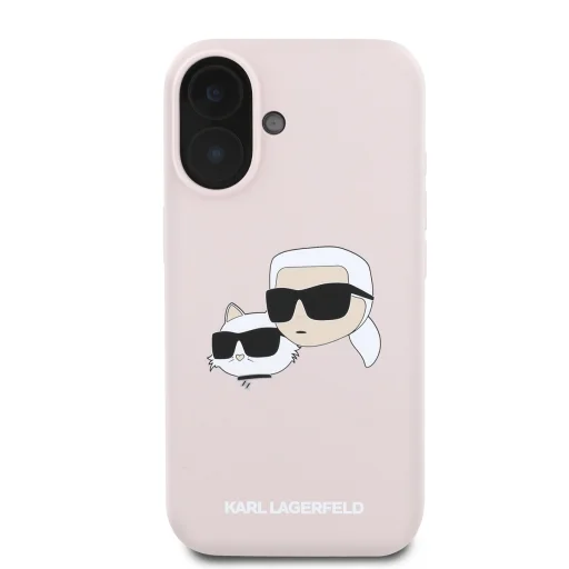  iPhone 16 Pink Karl Lagerfeld Liquid Silicone Double Heads MagSafe tok - 2