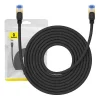Baseus fonott hálózati kábel Cat.7, Ethernet RJ45, 10Gbps, 8m (fekete) thumbnail