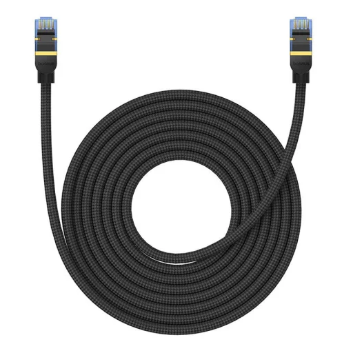 Baseus fonott hálózati kábel Cat.7, Ethernet RJ45, 10Gbps, 8m (fekete) - 3