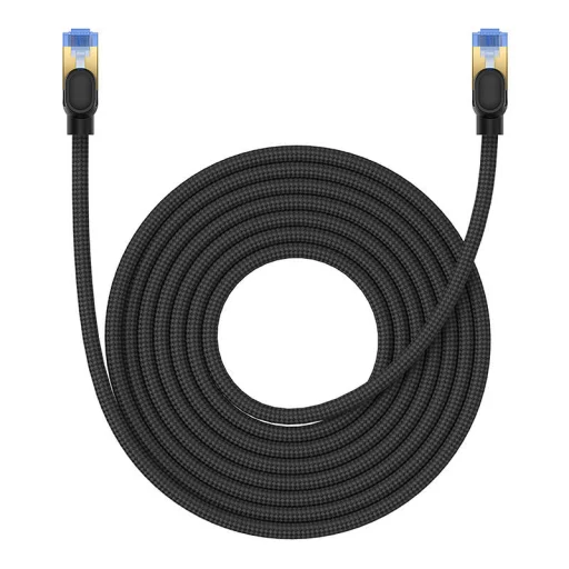 Baseus fonott hálózati kábel Cat.7, Ethernet RJ45, 10Gbps, 8m (fekete) - 2