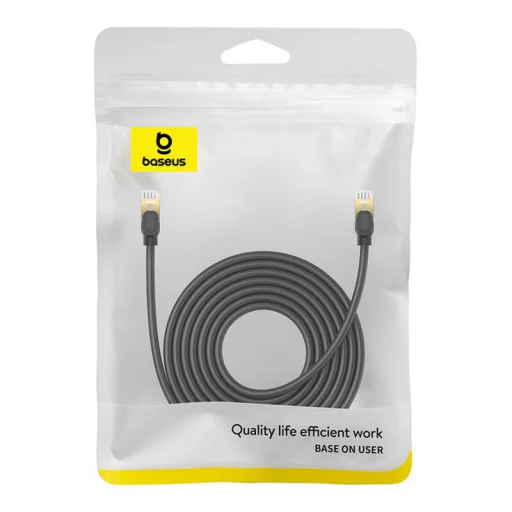 Baseus Hálózati kábel Cat.8, Ethernet RJ45, 40 Gbps, 8m (fekete) - 8