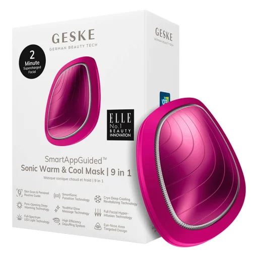 Geske 9 az 1-ben Okos hideg & meleg bőrvasaló arcra (magenta) - 1