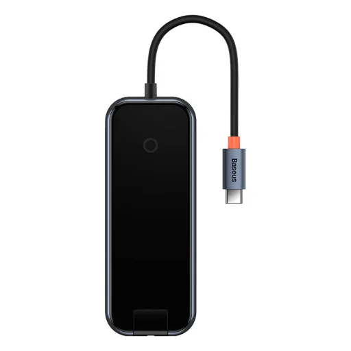 Baseus AcmeJoy 5 az 1-ben hub, USB-C - 2xUSB 3.0, USB 2.0, USB-C PD, RJ45 (sötétszürke) - 3