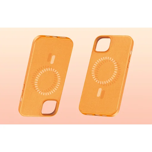 Baseus Fauxther Series mágneses tok iPhone 15 Plus (narancssárga) - 7