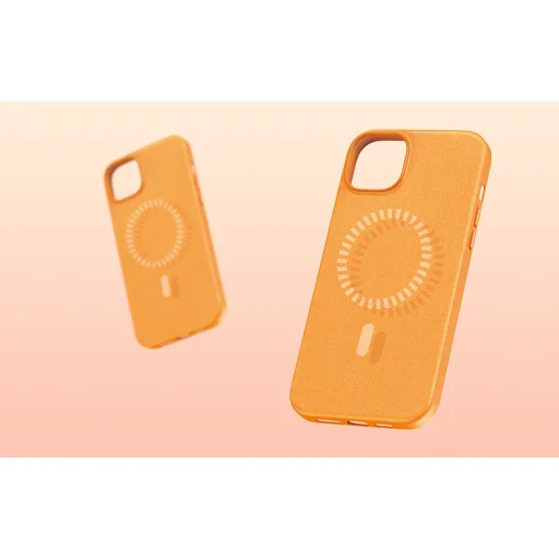 Baseus Fauxther Series mágneses tok iPhone 15 Plus (narancssárga) - 8