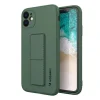 Wozinsky Kickstand Case szilikon tok állvánnyal iPhone 12 Pro Max sötétzöld tok