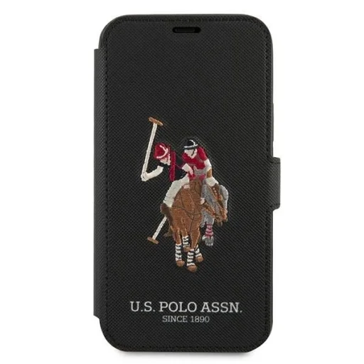 US Polo USFLBKP12MPUGFLBK iPhone 12/12 Pro 6,1" fekete fliptok Polo Embroidery Collection - 2