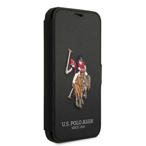 US Polo USFLBKP12MPUGFLBK iPhone 12/12 Pro 6,1" fekete fliptok Polo Embroidery Collection - 3