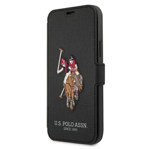 US Polo USFLBKP12MPUGFLBK iPhone 12/12 Pro 6,1" fekete fliptok Polo Embroidery Collection - 1