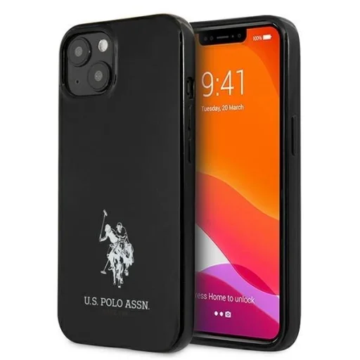 US Polo USHCP13SUMHK iPhone 13 mini 5.4" fekete/fekete kemény tok Horses Logo - 1