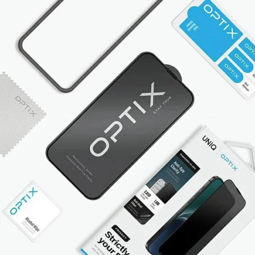 Uniq Optix Privacy edzett üveg iPhone 15 Pro-hoz applikátorral üvegfólia - 5