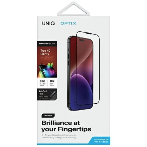 Uniq Optix Vivid üvegfólia iPhone 15 Pro Max alkalmazóval - 6