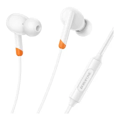 Borofone BM92 finomított vezetékes fülhallgató mikrofonnal Type-C fehér