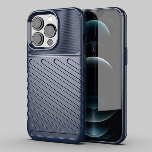  iPhone 13 Pro kék Thunder Case rugalmas, kemény, masszív tok TPU tok - 3