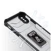 Crystal Ring tok Kitámasztós Erős Védőtok iPhone XS Max piros - 4