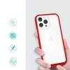 Clear 3in1 tok iPhone 13 Pro Max Frame Cover Gel Piros thumbnail