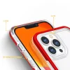 Clear 3in1 tok iPhone 13 Pro Max Frame Cover Gel Piros thumbnail