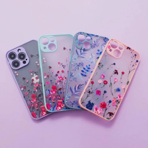 Design Case iPhone 12 Pro Max flower light blue tok - 7