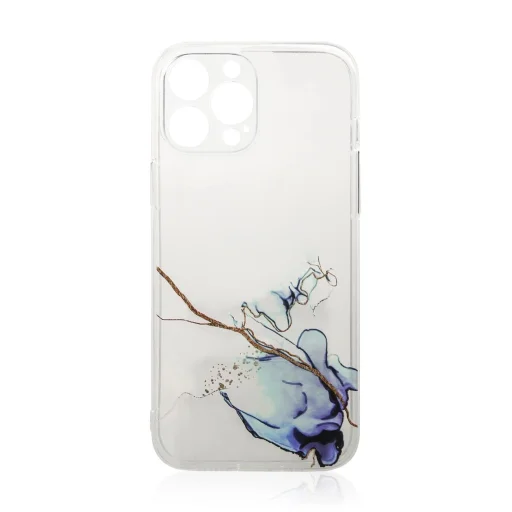 Márvány tok iPhone 12 Pro Max Gel Cover Marble Blue - 1
