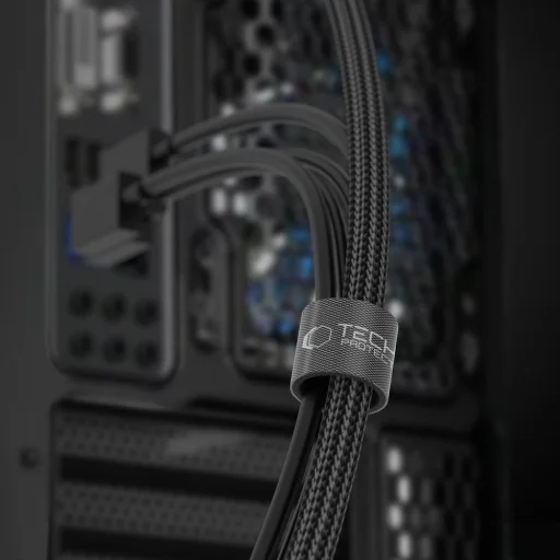 Tech-Protect Velcro kábelrendező 3m - Fekete - 3