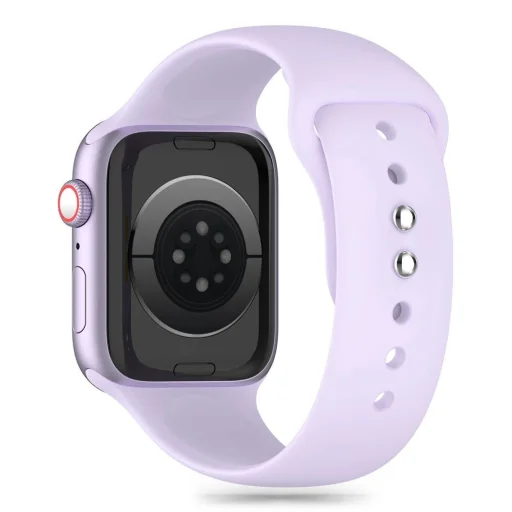 Tech-Protect Szilikon szíj Apple Watch 4 / 5 / 6 / 7 / 8 / 9 / SE / Ultra 1 / 2 (42 / 44 / 45 / 49 mm) - Lila - 3