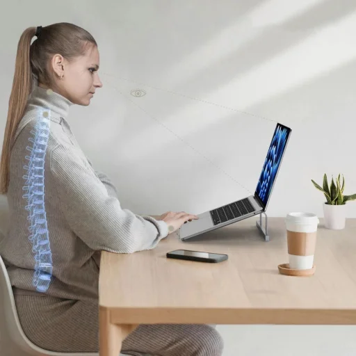 Tech-Protect ULS100 univerzális állvány 16 hüvelykig terjedő laptopokhoz - ezüst - 7