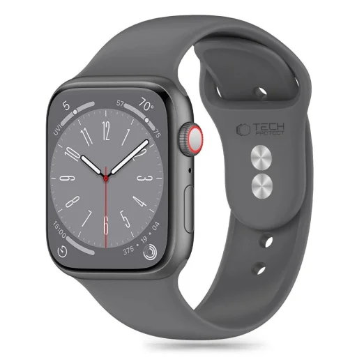 Tech-Protect szilikonszíj Apple Watch 4 / 5 / 6 / 7 / 8 / 9 / SE / Ultra 1 / 2 (42 / 44 / 45 / 49 mm) - Szürke - 1