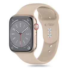 Tech-Protect Szilikon Szíj Apple Watch 4 / 5 / 6 / 7 / 8 / 9 / 10 / 11 / SE / Ultra 1 / 2 (42 / 44 / 45 / 49 mm) - Barna