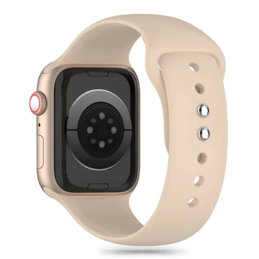Tech-Protect Szilikon Szíj Apple Watch 4 / 5 / 6 / 7 / 8 / 9 / 10 / 11 / SE / Ultra 1 / 2 (42 / 44 / 45 / 49 mm) - Barna - 2