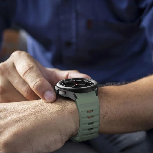 Tech-Protect Szilikon Szíj Samsung Galaxy Watch 4 / 5 / 5 Pro / 6 / 7 / FE - Zöld - 4