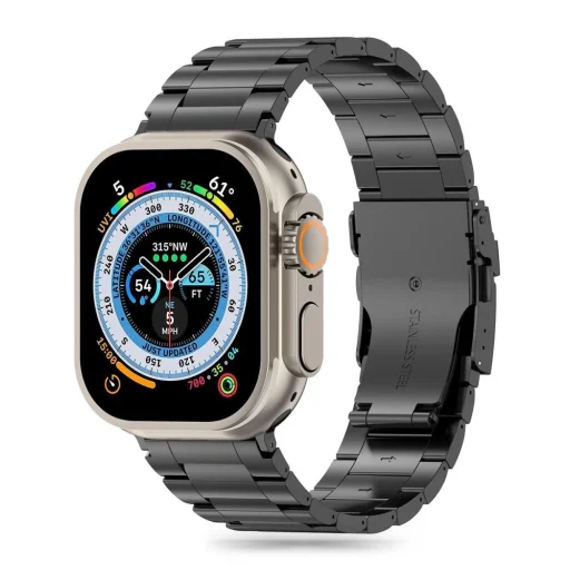 Tech-Protect Stainless Pro szíj Apple Watch 4 / 5 / 6 / 7 / 8 / 9 / SE / Ultra 1 / 2 (42 / 44 / 45 / 49 mm) - Fekete - 1