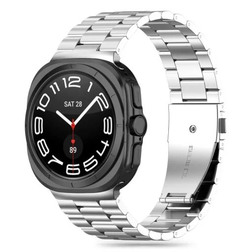 Tech-Protect rozsdamentes acél szíj Samsung Galaxy Watch Ultra 2024-2026 (47mm) - Ezüst - 1