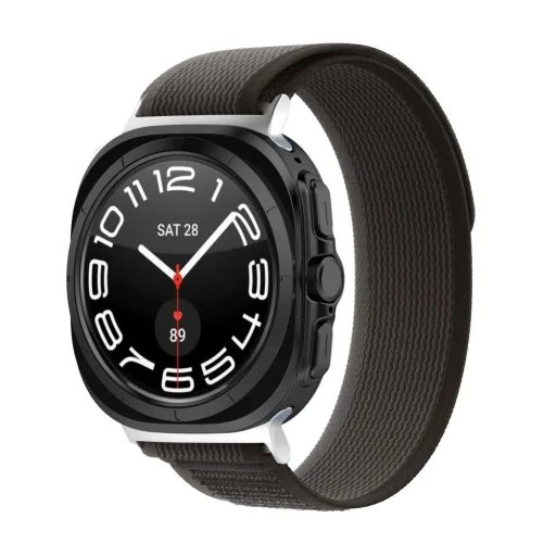 Tech-Protect Nylon szíj Samsung Galaxy Watch Ultra (47mm) - Fekete/Narancs - 3