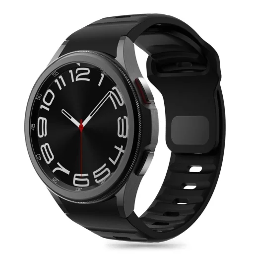 Tech-Protect Silicone Line szíj Samsung Galaxy Watch 4 / 5 / 5 Pro / 6 / 7 / FE - Fekete - 1