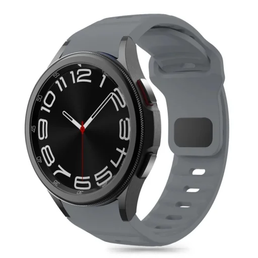 Tech-Protect Silicone Line óraszíj Samsung Galaxy Watch 4 / 5 / 5 Pro / 6 / 7 / FE - Szürke - 1