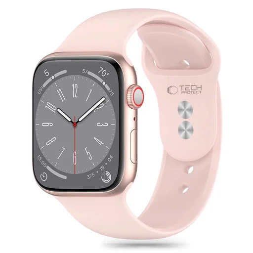 Tech-Protect Silicone szíj Apple Watch 4 / 5 / 6 / 7 / 8 /  9 / 10 / 11 / SE (38 / 40 / 41 mm) - Pink - 1