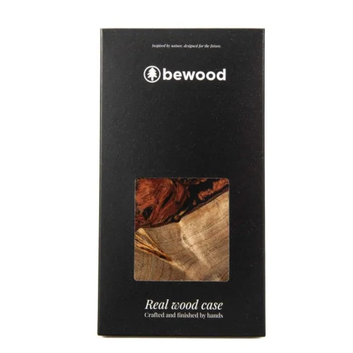 Bewood Unique MagSafe Fire Element fa és gyanta tok iPhone 13 Pro - fekete és arany - 4