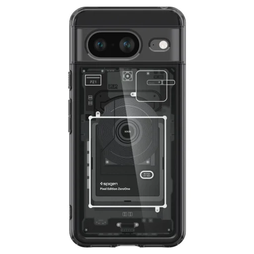  Google Pixel 8 sötétszürke (Zero One minta) Spigen Ultra Hybrid tok - 2