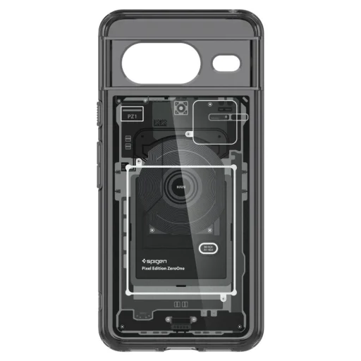  Google Pixel 8 sötétszürke (Zero One minta) Spigen Ultra Hybrid tok - 9