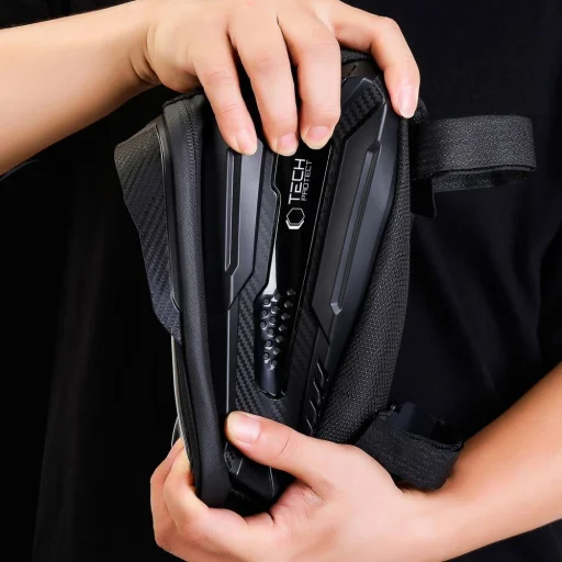 Tech-Protect V2 1,2l űrtartalmú biciklis táska telefonokhoz - fekete - 2