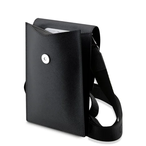 Karl Lagerfeld Saffiano Fém Logós NFT Pénztárcás Táska Fekete tok - 4