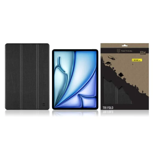 Tactical Book Tri Fold fliptok iPad Air 13 2024/Pro 12.9 2021 Fekete - 3