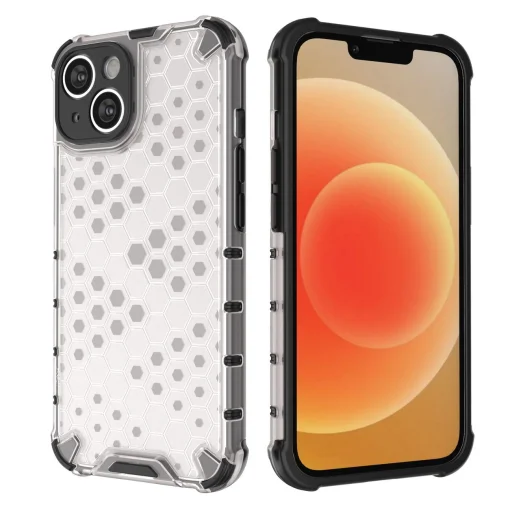Páncélozott Honeycomb iPhone 14 tok hibrid borító kék - 16
