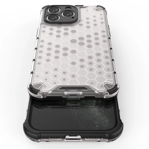 Honeycomb tok iPhone 14 Pro Max-hoz páncélozott hibrid fekete tok - 9
