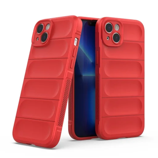 Magic Shield Case tok iPhone 14 Plus-hoz, rugalmas páncélozott borítás, piros - 6